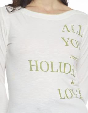 Blusa Foley's Tize manga 3/4 para mujer