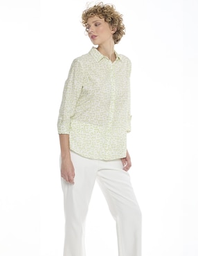 Blusa camisera Foley's manga 3/4 para mujer