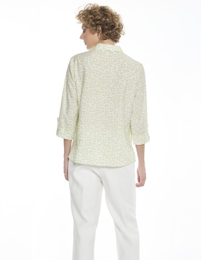 Blusa camisera Foley's manga 3/4 para mujer