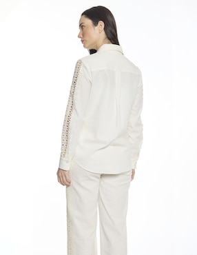 Blusa camisera Foley´s Hazel manga larga para mujer