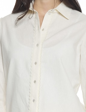 Blusa camisera Foley´s Hazel manga larga para mujer