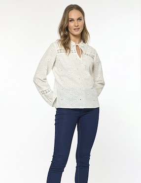 Blusa Foley's Esenciales manga larga para mujer