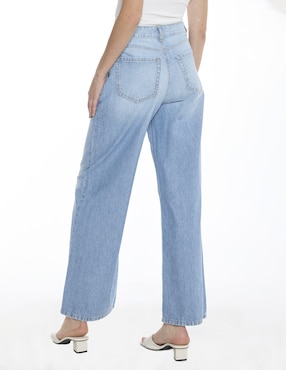 Jeans coulotte straight Foley's para mujer