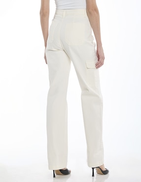 Jeans cargo straight Foley's para mujer