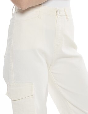 Jeans cargo straight Foley's para mujer