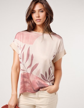 Playera manga corta Dándara cuello redondo para mujer