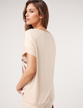 Playera manga corta Dándara cuello redondo para mujer