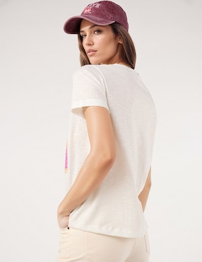 Playera manga corta Dándara cuello redondo para mujer
