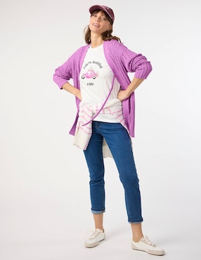Playera manga corta Dándara cuello redondo para mujer