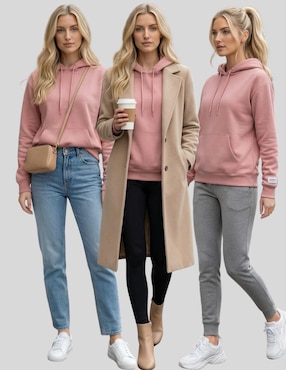 Sudadera con capucha y bolsa Malabis para mujer