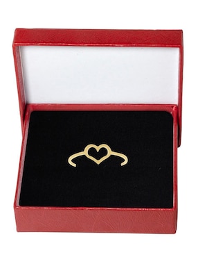 Anillo de corazón Horoz 10 k de oro pulido