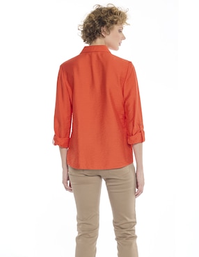 Blusa camisera Foley's manga larga para mujer