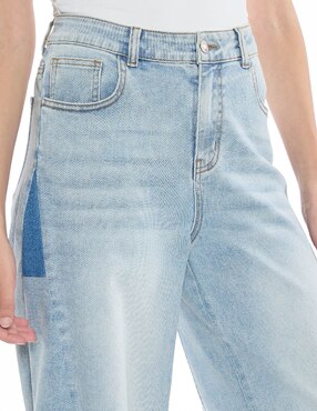 Jeans acampanado wide leg Foley's para mujer