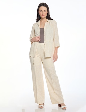 Blusa camisera Foley's manga 3/4 para mujer