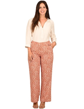 Pantalón acampanado Ferrioni amplio para mujer