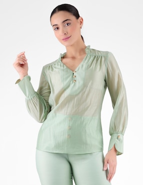 Blusa Trinity manga larga para mujer