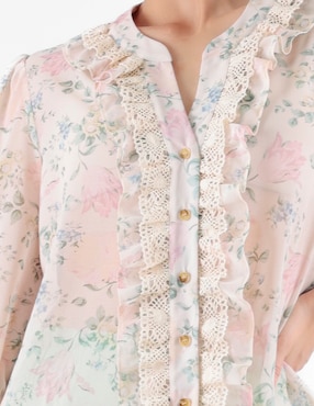 Blusa camisera Trinity manga 3/4 para mujer