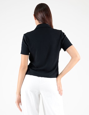 Blusa camisera Trinity manga corta para mujer