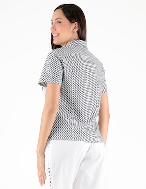Blusa camisera Trinity manga corta para mujer