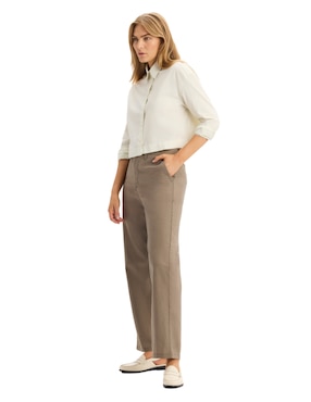 Blusa camisera Dockers manga larga para mujer