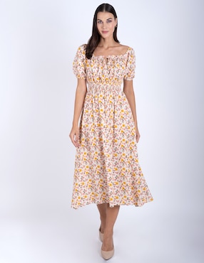 Vestido midi casual Delirium para mujer