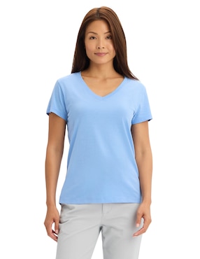 Playera manga corta Dockers cuello V para mujer