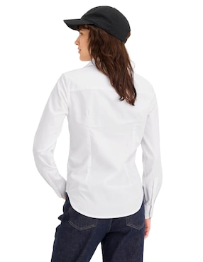 Blusa camisera Dockers manga larga para mujer