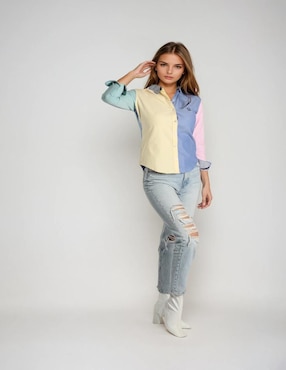 Blusa camisera Muletta manga larga para mujer