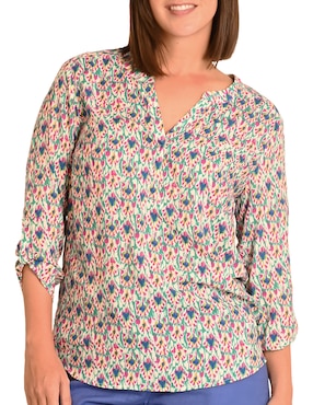 Blusa Ferrioni manga 3/4 para mujer