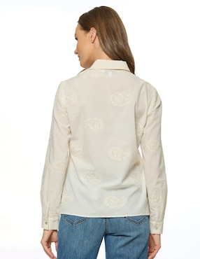 Blusa camisera Foley's manga larga para mujer