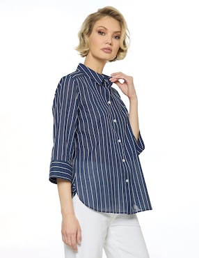 Blusa camisera Foley's manga 3/4 para mujer