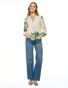 Blusa Foley's manga larga para mujer
