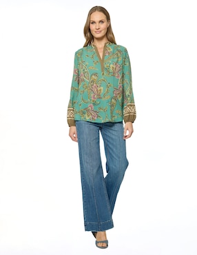 Blusa Foley's manga larga para mujer