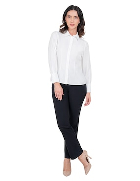 Blusa camisera Atelier Petite manga larga para mujer