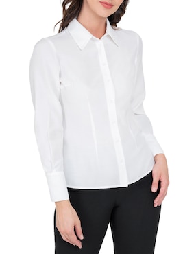 Blusa camisera Atelier Petite manga larga para mujer