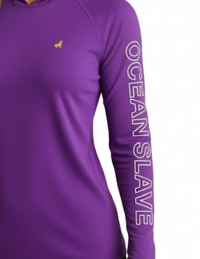 Playera manga larga Ocean Slave Sailing Fit con protección UV 50+ cuello redondo para mujer