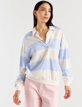 Playera manga larga Old Navy cuello polo para mujer