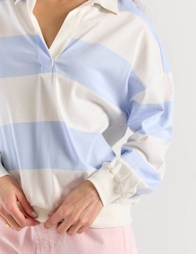 Playera manga larga Old Navy cuello polo para mujer