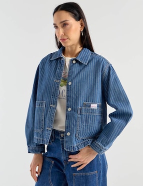 Chamarra denim Old Navy de algodón para mujer