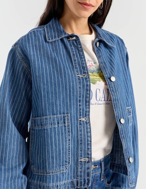 Chamarra denim Old Navy de algodón para mujer