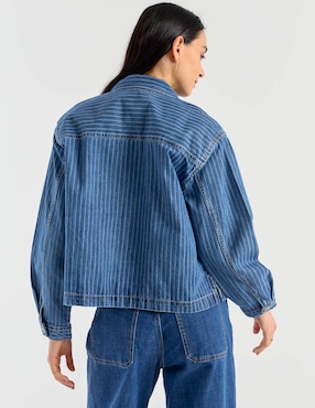 Chamarra denim Old Navy de algodón para mujer