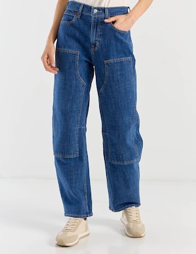 Jeans barrel cintura Old Navy para mujer