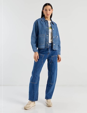 Jeans barrel cintura Old Navy para mujer