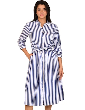 Vestido midi casual ferrioni para mujer