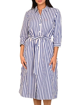 Vestido midi casual ferrioni para mujer
