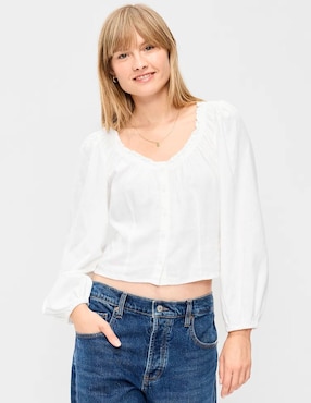 Blusa Old Navy manga larga para mujer