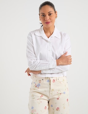 Blusa camisera Old Navy manga larga para mujer