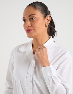 Blusa camisera Old Navy manga larga para mujer
