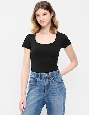 Playera manga corta Old Navy cuello Cuadrado para mujer