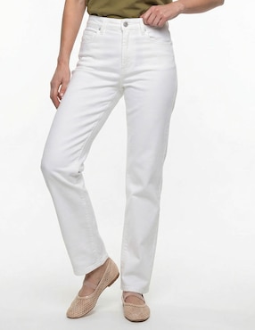 Jeans straight cintura media Old Navy para mujer